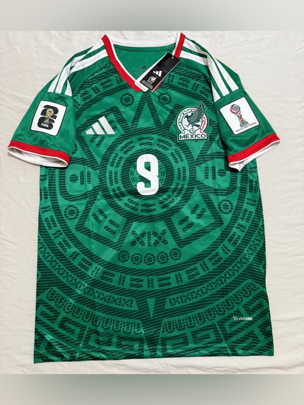 Mexico 2026 World Cup Home Soccer Jersey# Raul 9# NWT #Adult
